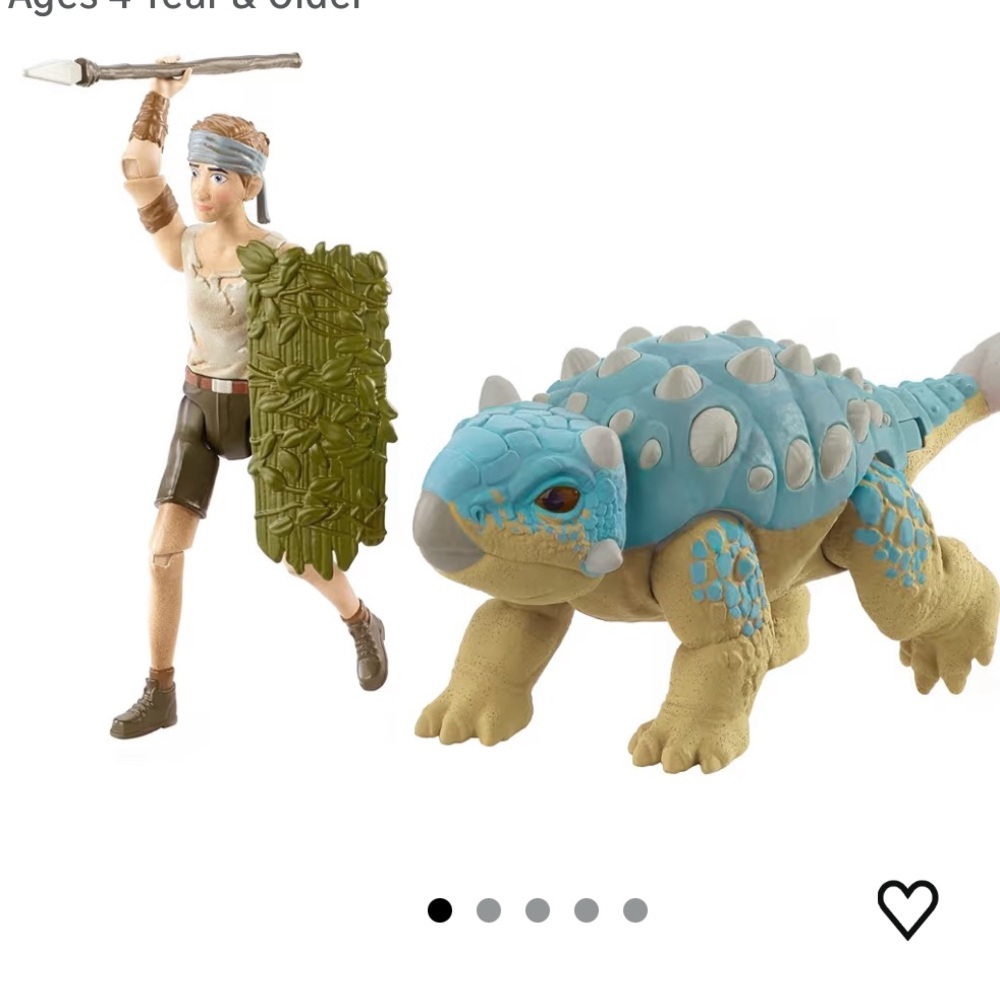 Camp Cretaceous Ankylosaurus Bumpy Figure Set - Blue and Green